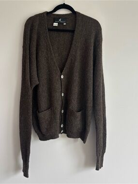 Peruvian connection 100% alpaca hair cardigan